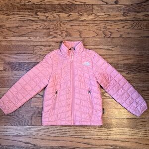 The NorthFace Youth Kids Thermoball ECO Lightweight Jacket, XS/6 Pink Quilted